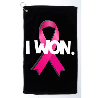 I Won Breast Cancer Awareness Survivor Golf Towel