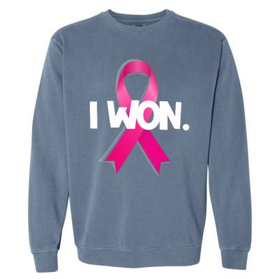 I Won Breast Cancer Awareness Survivor Garment-Dyed Sweatshirt