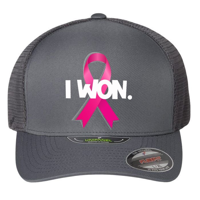 I Won Breast Cancer Awareness Survivor Flexfit Unipanel Trucker Cap