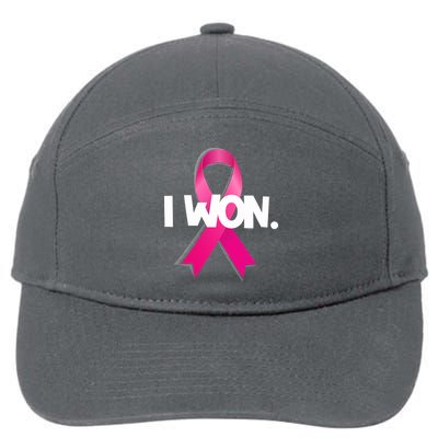 I Won Breast Cancer Awareness Survivor 7-Panel Snapback Hat