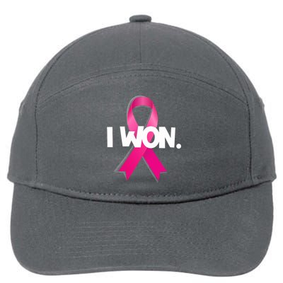 I Won Breast Cancer Awareness Survivor 7-Panel Snapback Hat