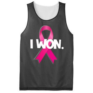 I Won Breast Cancer Awareness Survivor Mesh Reversible Basketball Jersey Tank