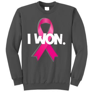 I Won Breast Cancer Awareness Survivor Tall Sweatshirt