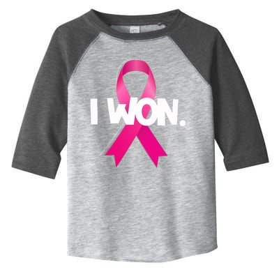 I Won Breast Cancer Awareness Survivor Toddler Fine Jersey T-Shirt