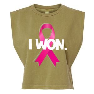 I Won Breast Cancer Awareness Survivor Garment-Dyed Women's Muscle Tee