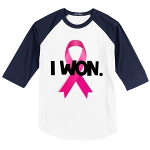 I Won Breast Cancer Awareness Survivor Baseball Sleeve Shirt