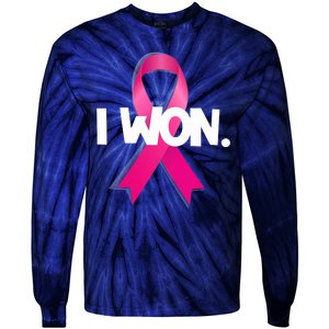 I Won Breast Cancer Awareness Survivor Tie-Dye Long Sleeve Shirt