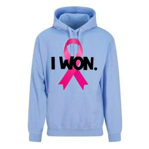 I Won Breast Cancer Awareness Survivor Unisex Surf Hoodie