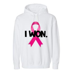 I Won Breast Cancer Awareness Survivor Garment-Dyed Fleece Hoodie