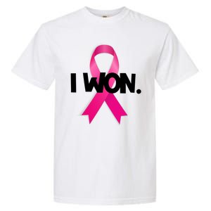 I Won Breast Cancer Awareness Survivor Garment-Dyed Heavyweight T-Shirt