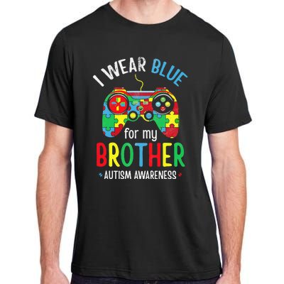 I Wear Blue for My Brother Autism Adult ChromaSoft Performance T-Shirt