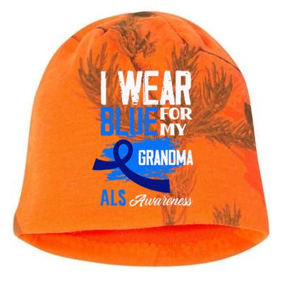 I Wear Blue For My Grandma Support ALS Awareness Kati - Camo Knit Beanie