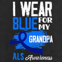 I Wear Blue For My Grandpa Support ALS Awareness Hat