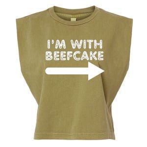 Im With Beefcake Garment-Dyed Women's Muscle Tee