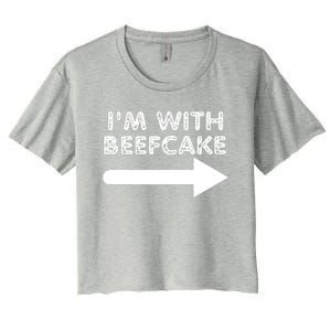 Im With Beefcake Women's Crop Top Tee