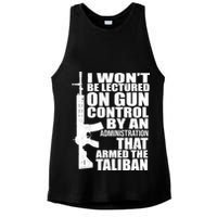 I Won't Be Lectured On Gun Control By An Administration Ladies PosiCharge Tri-Blend Wicking Tank