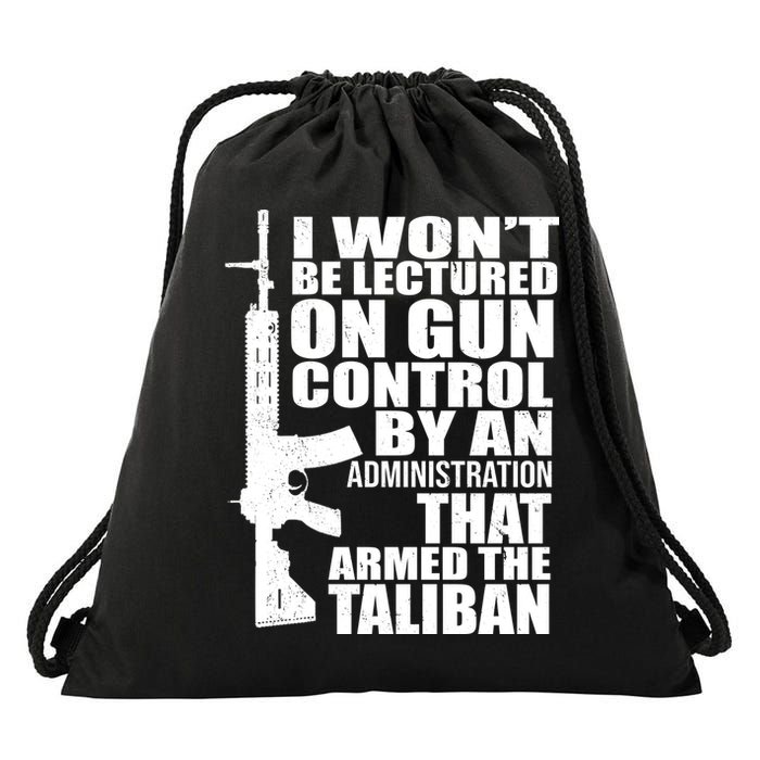 I Won't Be Lectured On Gun Control By An Administration Drawstring Bag