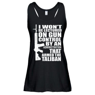 I Won't Be Lectured On Gun Control By An Administration Ladies Essential Flowy Tank