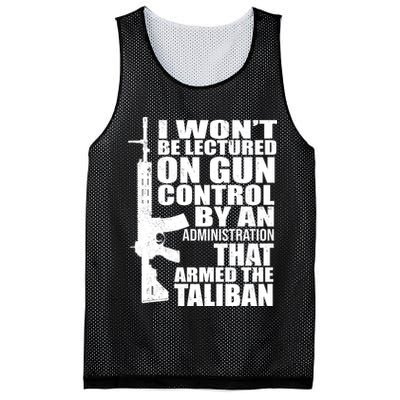 I Won't Be Lectured On Gun Control By An Administration Mesh Reversible Basketball Jersey Tank