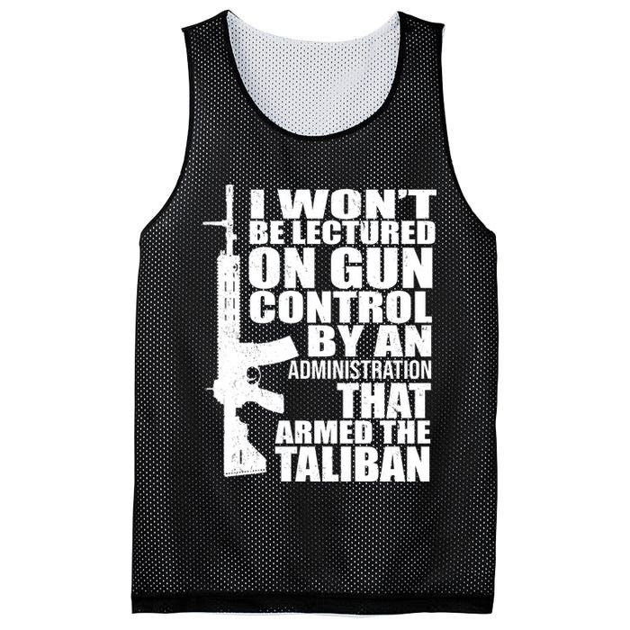 I Won't Be Lectured On Gun Control By An Administration Mesh Reversible Basketball Jersey Tank