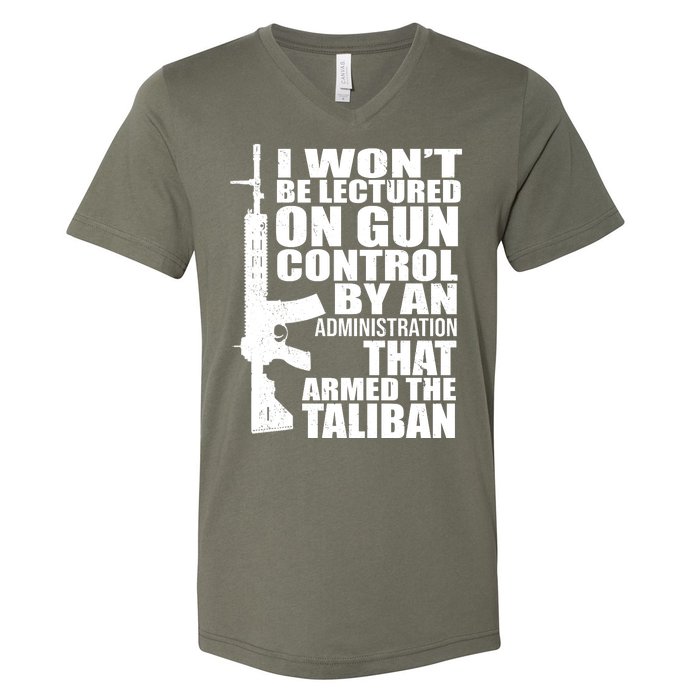 I Won't Be Lectured On Gun Control By An Administration V-Neck T-Shirt