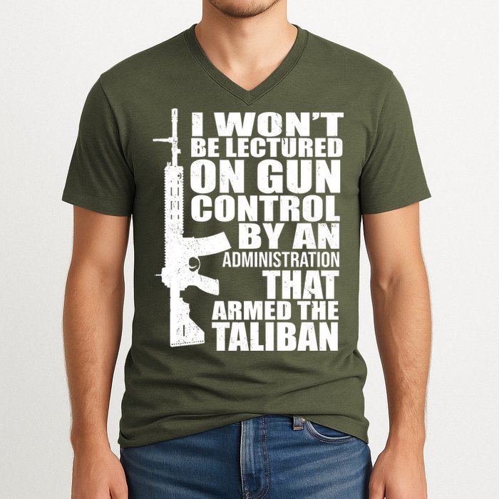 I Won't Be Lectured On Gun Control By An Administration V-Neck T-Shirt