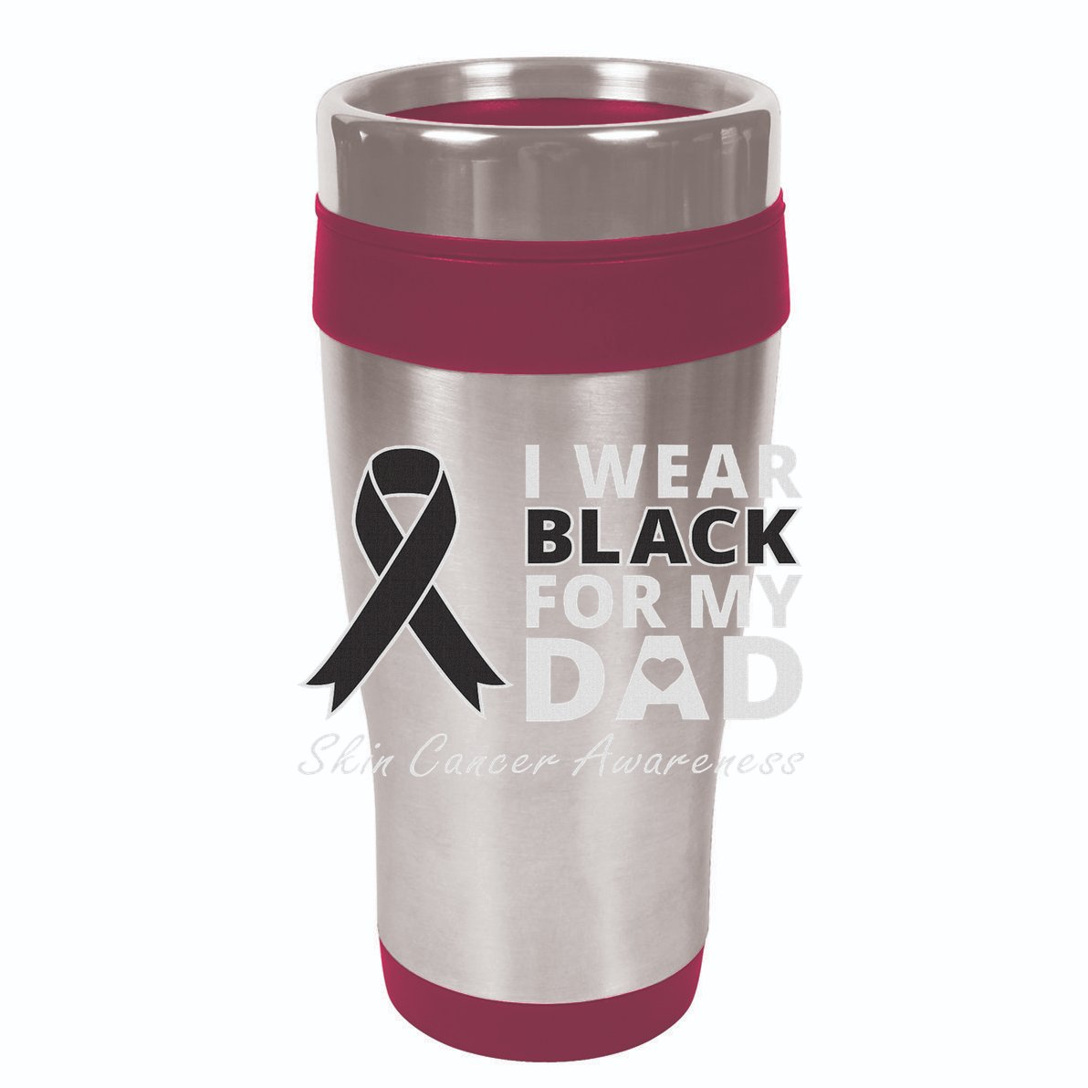 I Wear Black For My Dad Melanoma Awareness Warrior 7 Panel Mesh Trucker Snapback Hat
