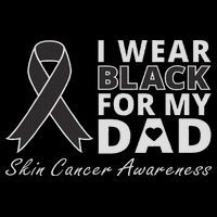 I Wear Black For My Dad Melanoma Awareness Warrior Long Sleeve Shirt