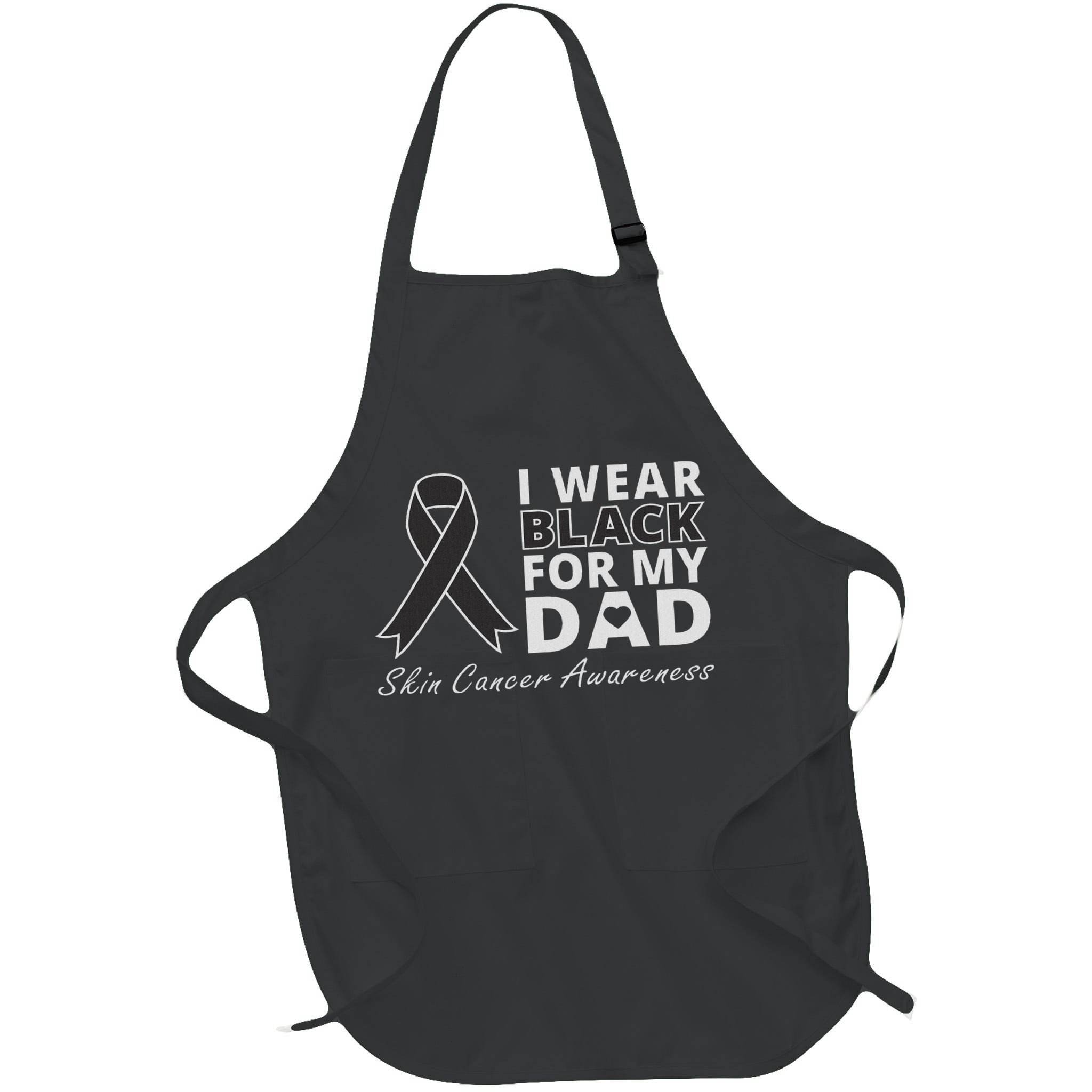 I Wear Black For My Dad Melanoma Awareness Warrior Apron