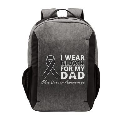I Wear Black For My Dad Melanoma Awareness Warrior Vector Backpack