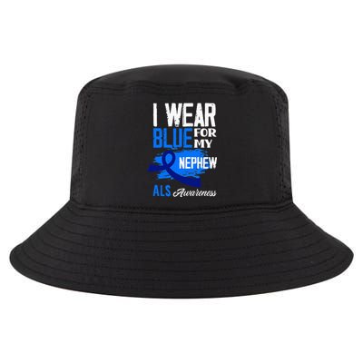 I Wear Blue For My Nephew Support ALS Awareness Cool Comfort Performance Bucket Hat