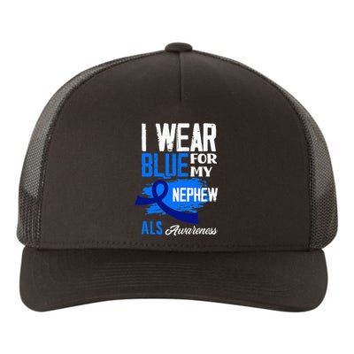 I Wear Blue For My Nephew Support ALS Awareness Yupoong Adult 5-Panel Trucker Hat