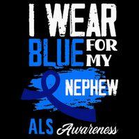 I Wear Blue For My Nephew Support ALS Awareness City Backpack