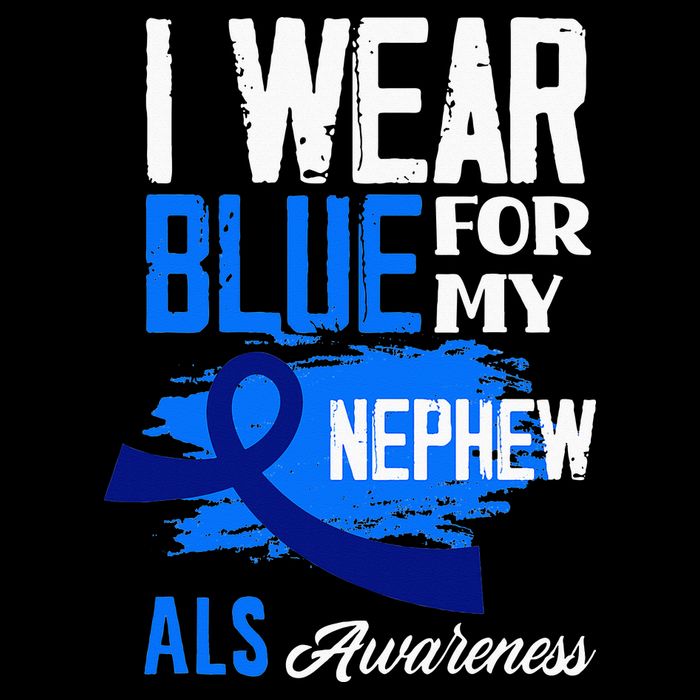 I Wear Blue For My Nephew Support ALS Awareness City Backpack