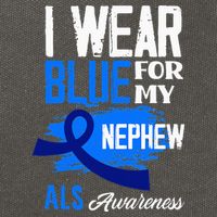I Wear Blue For My Nephew Support ALS Awareness Cotton Canvas Backpack