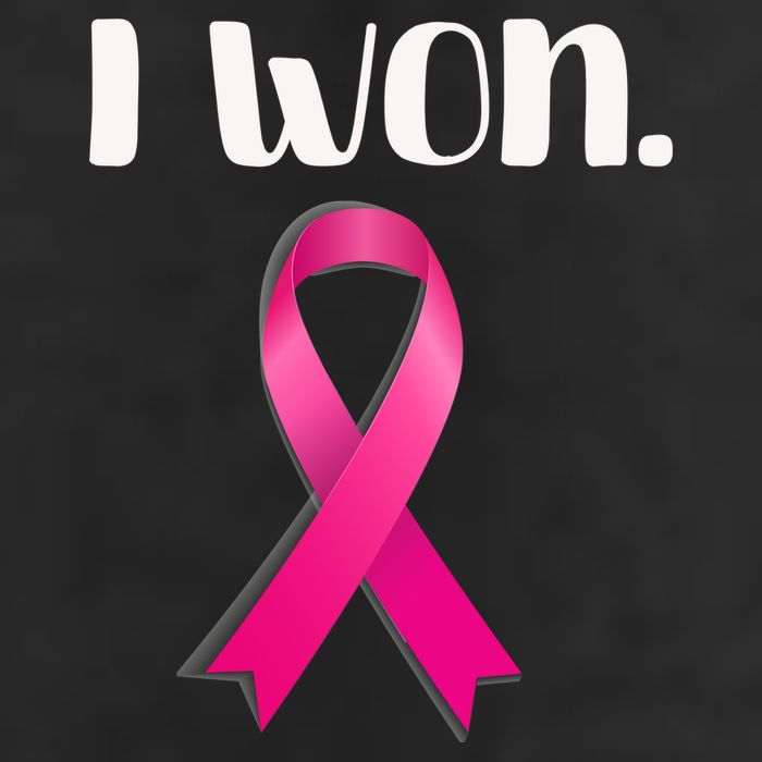 I Won Breast Cancer Awareness Strong 7 Panel Mesh Trucker Snapback Hat