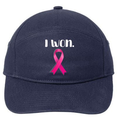 I Won Breast Cancer Awareness Strong 7-Panel Snapback Hat