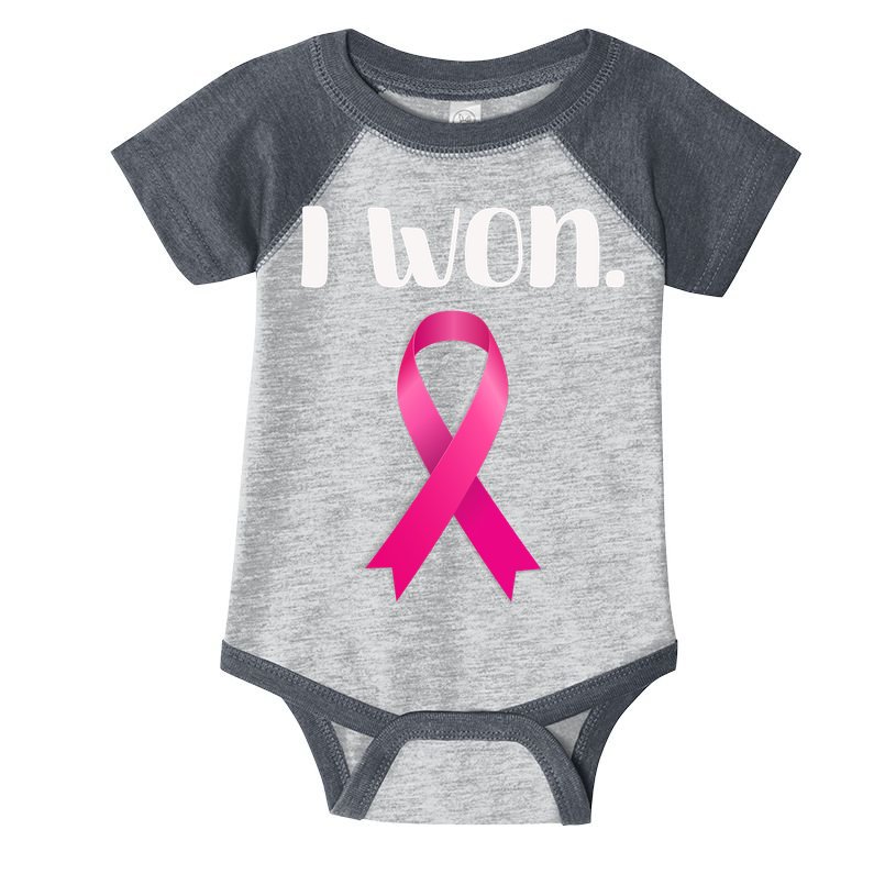 I Won Breast Cancer Awareness Strong Infant Baby Jersey Bodysuit