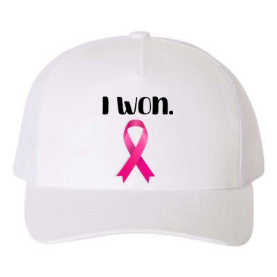 I Won Breast Cancer Awareness Strong Yupoong Adult 5-Panel Trucker Hat