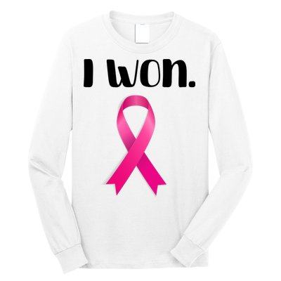 I Won Breast Cancer Awareness Strong Long Sleeve Shirt