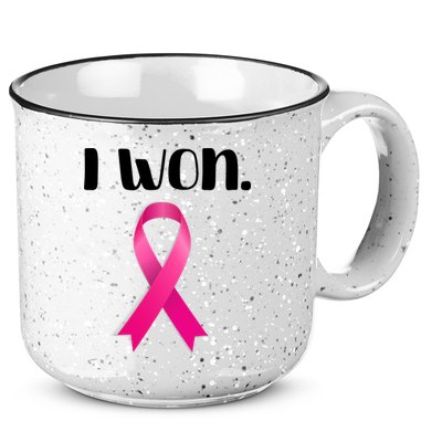 I Won Breast Cancer Awareness Strong 15oz Campfire Ceramic Mug