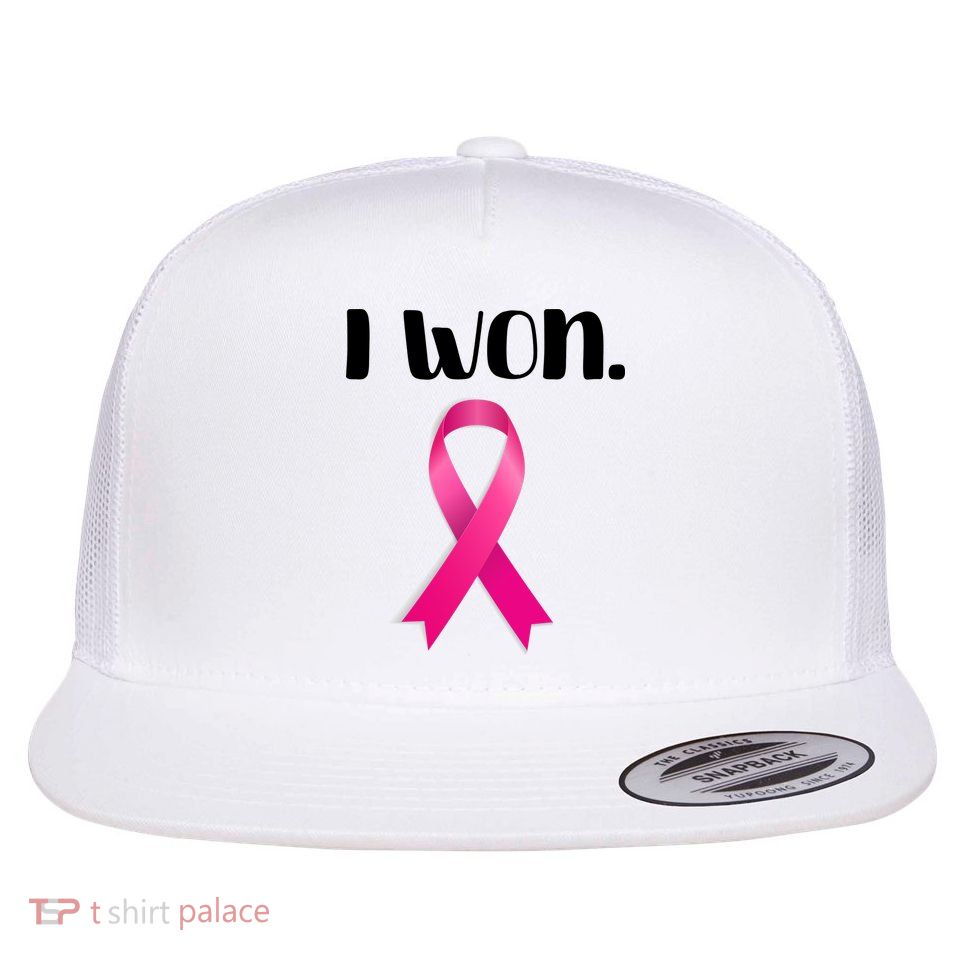 I Won Breast Cancer Awareness Strong Flatbill Hat
