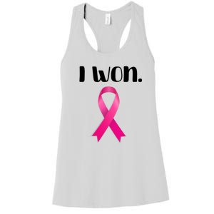 I Won Breast Cancer Awareness Strong Women's Racerback Tank