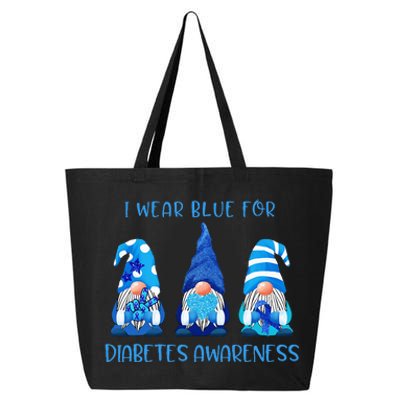 I Wear Blue For Diabetes Awareness Gnomes Peace Love Cure 25L Jumbo Tote