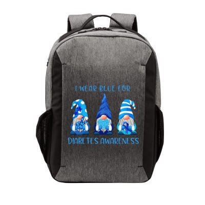 I Wear Blue For Diabetes Awareness Gnomes Peace Love Cure Vector Backpack