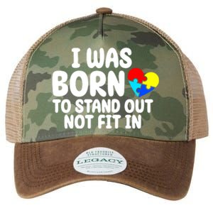 I Was Born To Stand Out Not Fit In Autism Awareness Legacy Tie Dye Trucker Hat