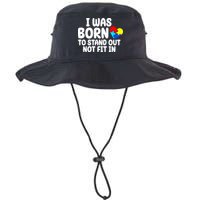 I Was Born To Stand Out Not Fit In Autism Awareness Bucket Hat
