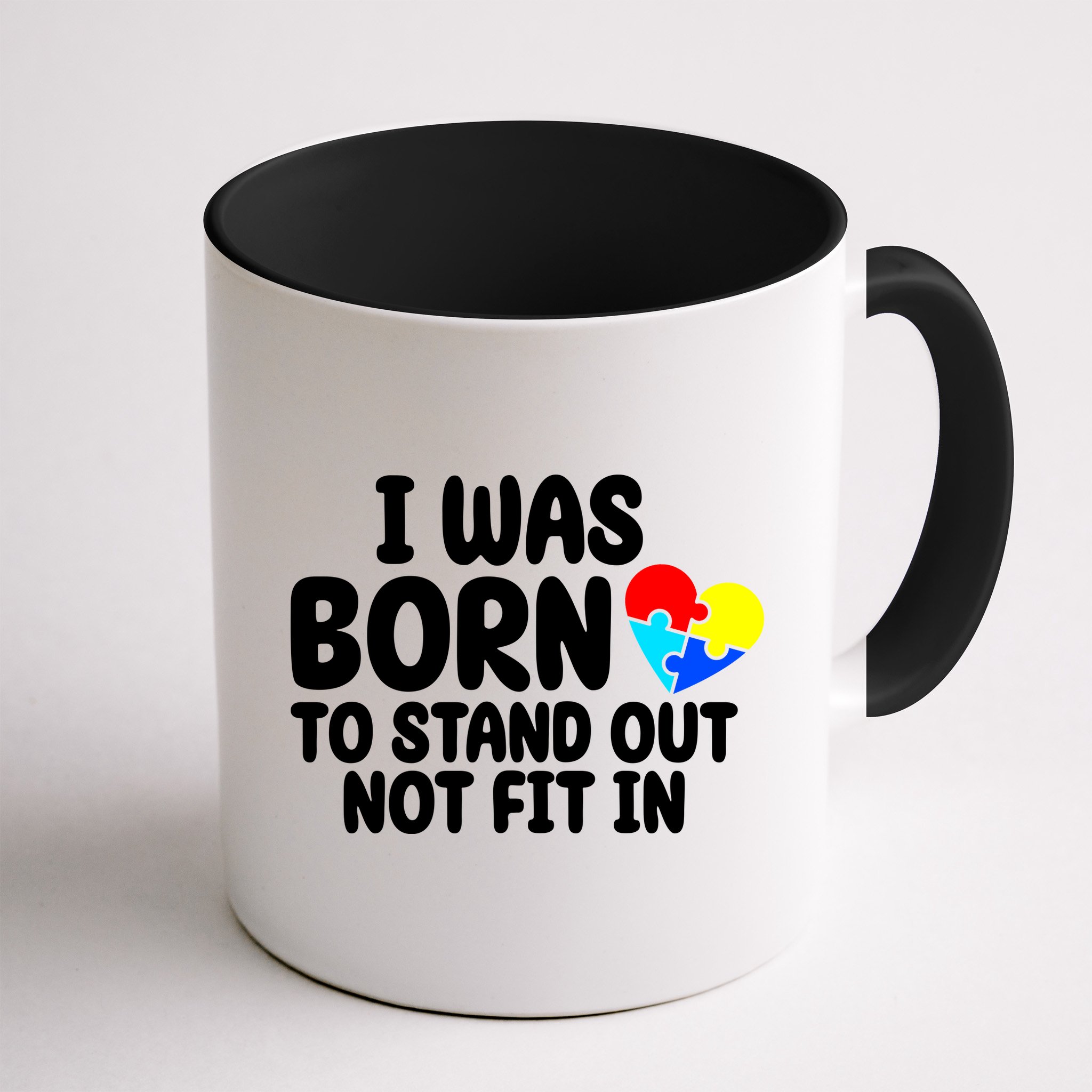 I Was Born To Stand Out Not Fit In Autism Awareness Mug