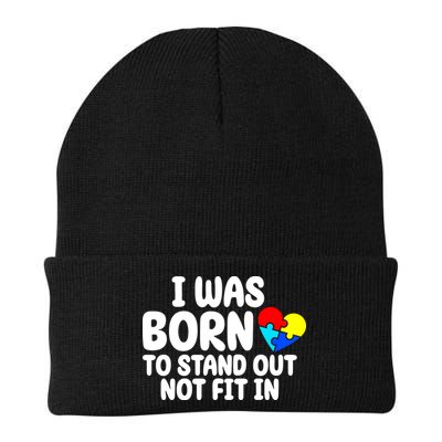I Was Born To Stand Out Not Fit In Autism Awareness Beanie