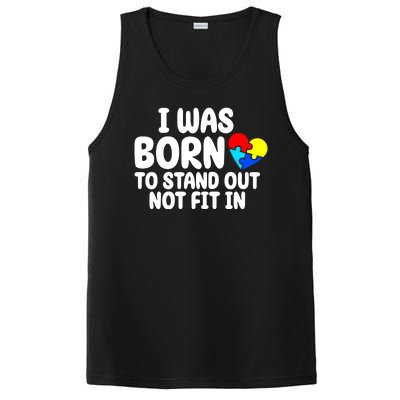 I Was Born To Stand Out Not Fit In Autism Awareness PosiCharge Competitor Tank